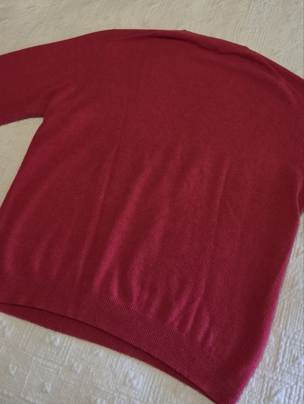 Lands' End Men's Cashmere Crewneck Sweater, Size Large View 6